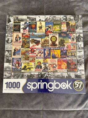 New in Box Springbok 1000-Piece Collage Puzzle - WWII Propaganda Posters